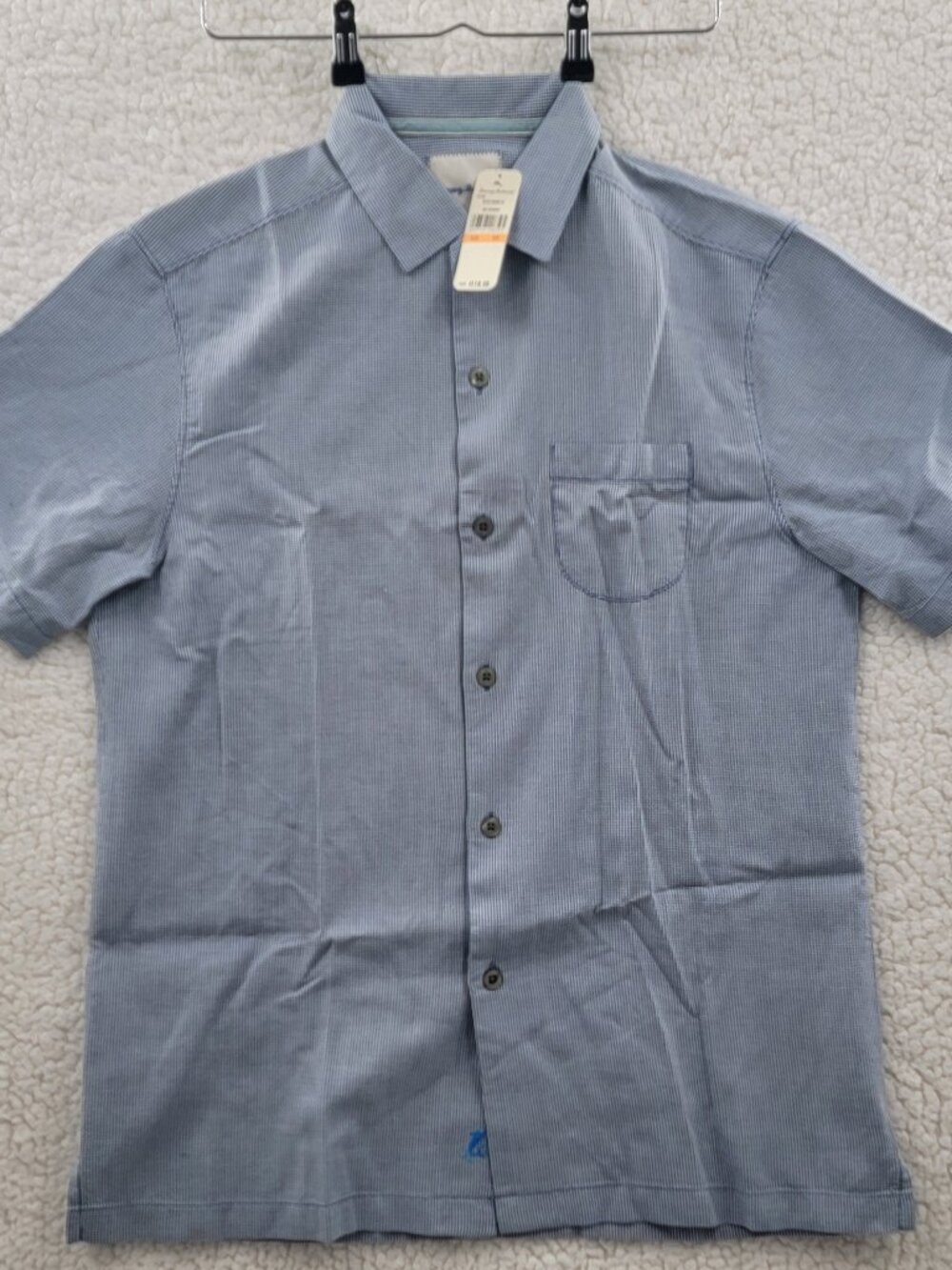 Tommy Bahama Pacific Square S/S 069-Chambray Polo shirt Size Small